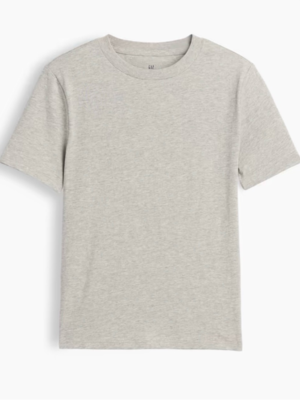 Boys GAP Kids Heather Light Gray Short-Sleeve Original Tee